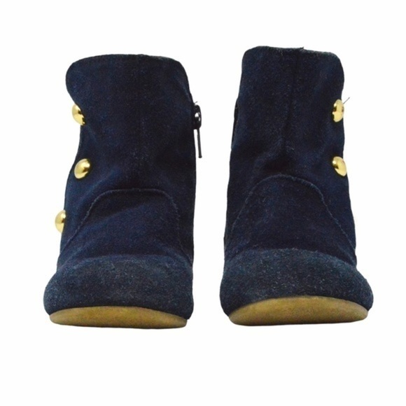 Girls Blue Suede‎ GAP Button Boots, Size 8 - Picture 6 of 10